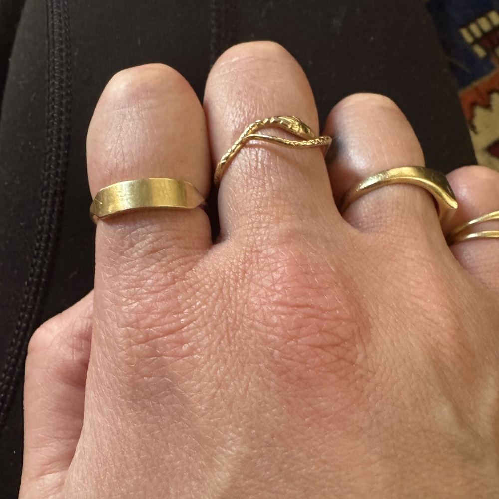 14k Gold Shield Ring